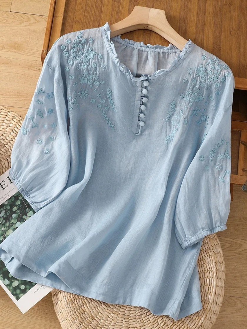 Blusa de Algodão e Linho feminino