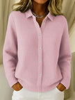 Katrina | Cardigan de malha texturada com botões