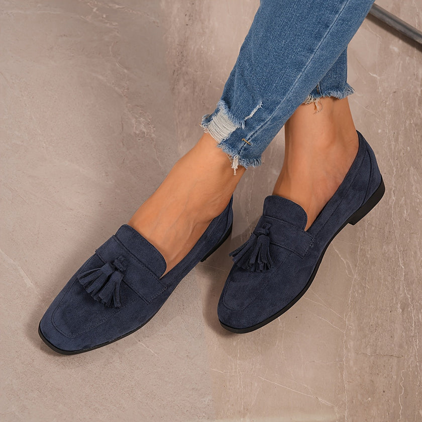 Leandra – Mocassins de camurça com laço