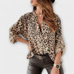 Blusa moderna estampado leopardo feminino