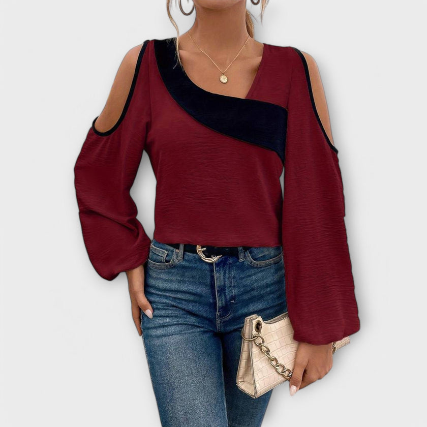 Blusa com decote quadrado feminino