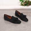 Leandra – Mocassins de camurça com laço