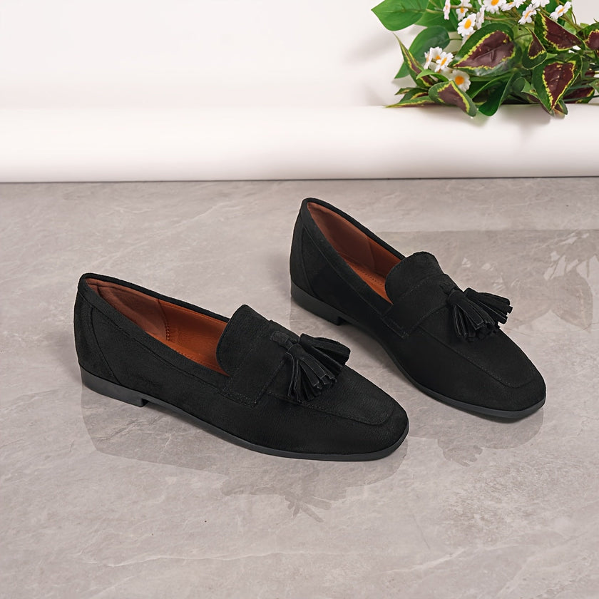 Leandra – Mocassins de camurça com laço