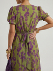 Vestido midi Virel floral descontraído