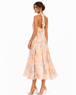 Madalena | Vestido Maxi Halter com Efeito Aquarela