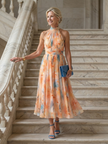 Vestido midi Elin halter suave
