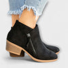 Natália – Botas de camurça com salto largo