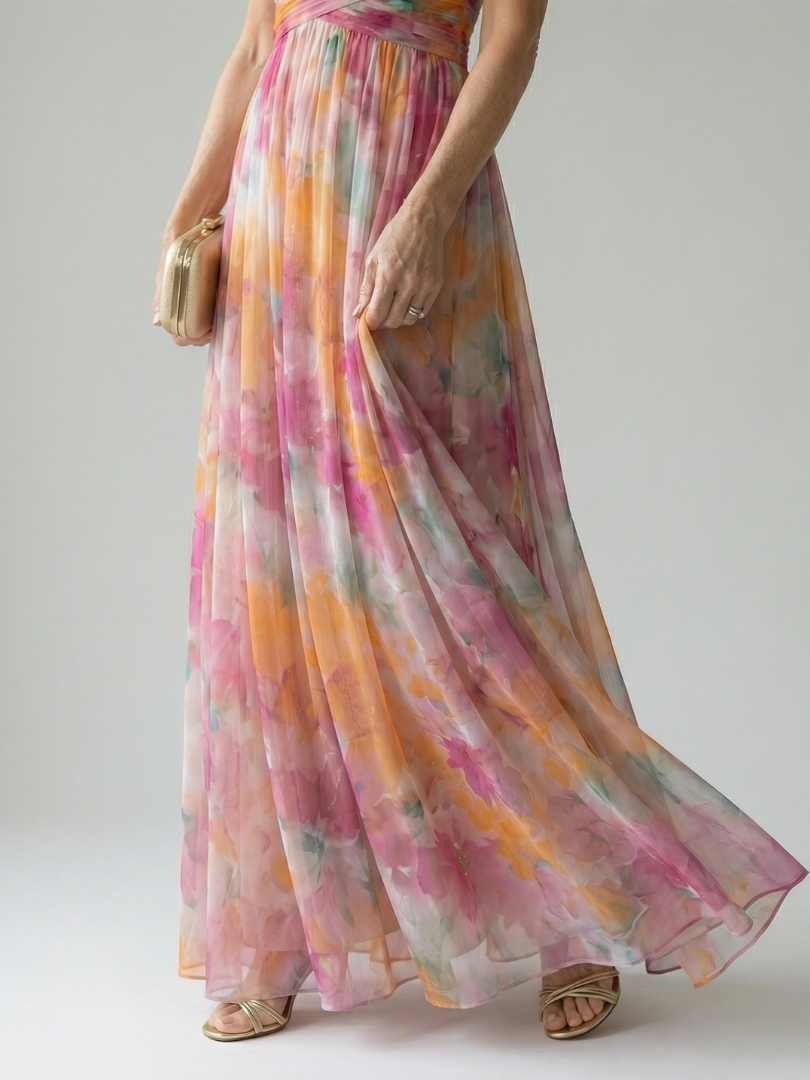 Vestido maxi Isel Elegancia Suave