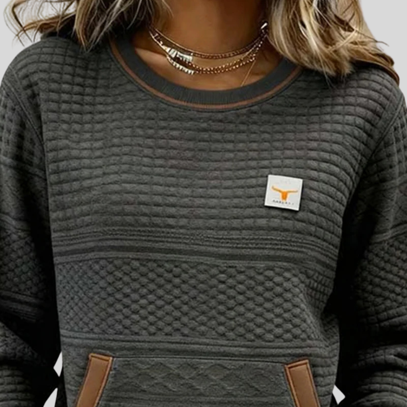 Noelle — Camisola de gola redonda em blocos de cor