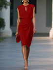 Helena | Vestido Midi Drapeado de Elegância Intemporal