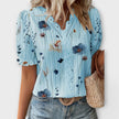 Blusa com decote em V feminino