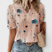 Blusa com decote em V feminino