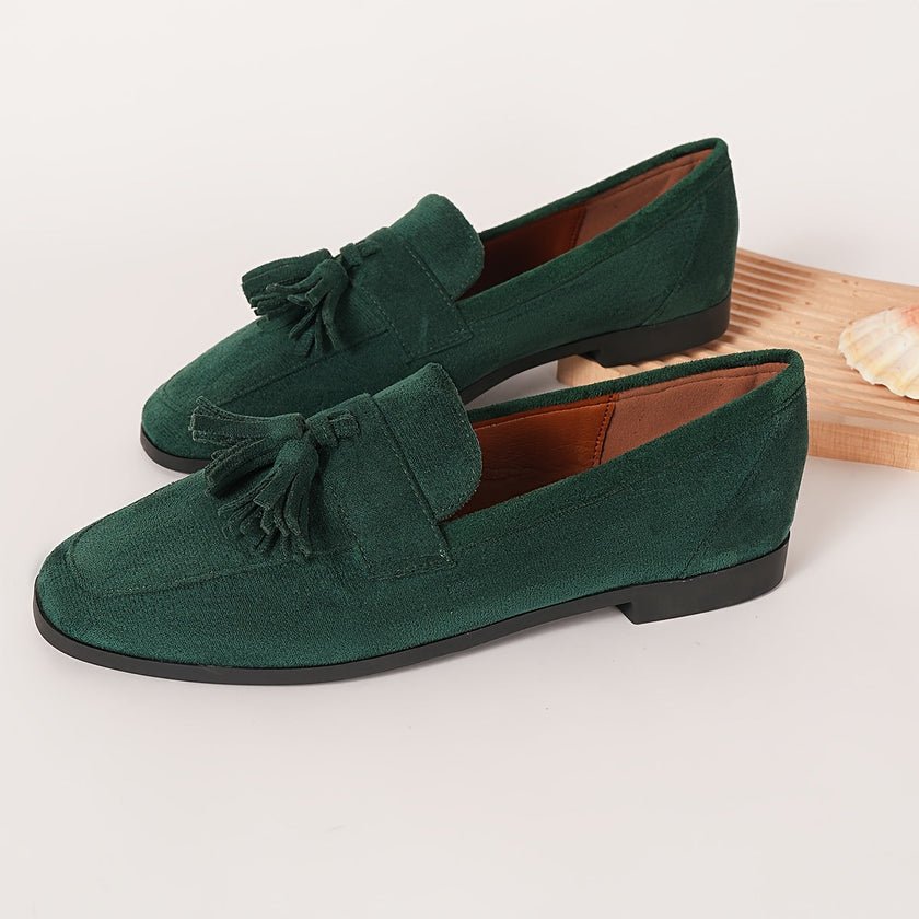 Leandra – Mocassins de camurça com laço