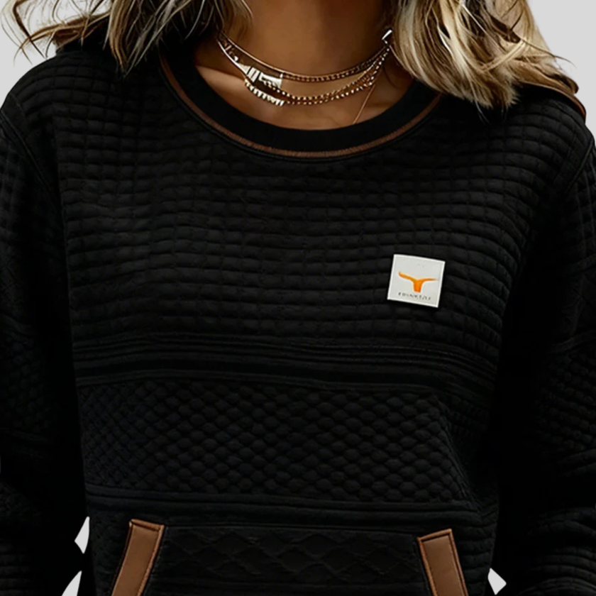 Noelle — Camisola de gola redonda em blocos de cor