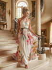 Vestido maxi Amiel floral leve