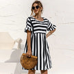 Madalena | Vestido Leve às Riscas