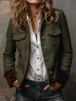 Dolores - Blazer de Sarja com Detalhe em Contraste