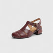 Marisa – Sapatos recortados em pele com salto baixo