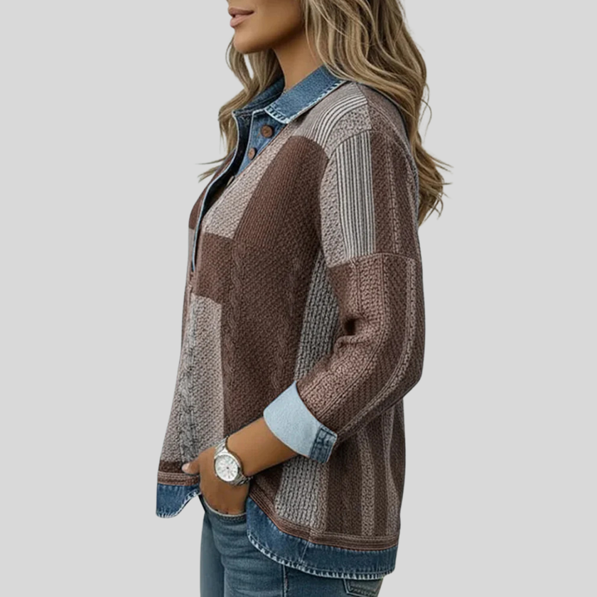 Meridell — Camisola em blocos de cor com padrão