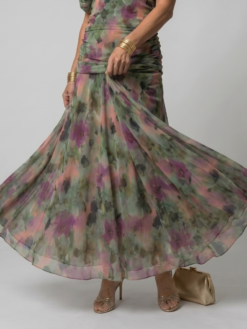 Susy - Vestido midi fluido