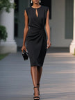 Helena | Vestido Midi Drapeado de Elegância Intemporal