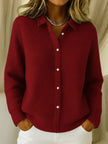 Katrina | Cardigan de malha texturada com botões