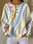 Henrietta — Camisola com padrão artístico às riscas