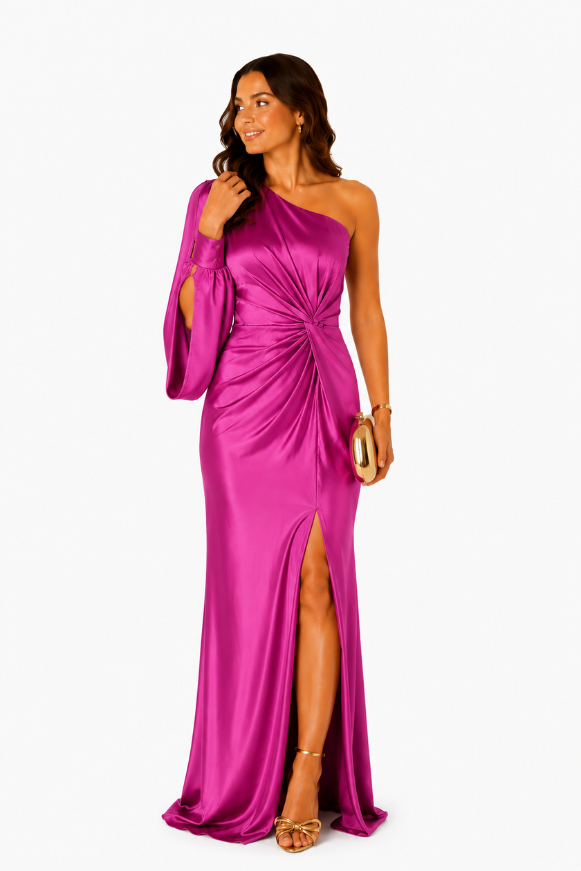 Vestido Maxi Olívia — Elegância Assimétrica