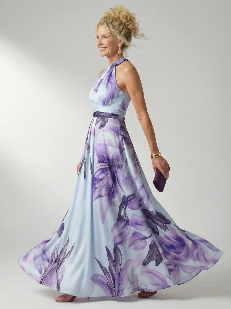 Vestido maxi Amiel floral leve