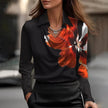 Blusa de Cetim Luxuosa com Decote Suave feminino