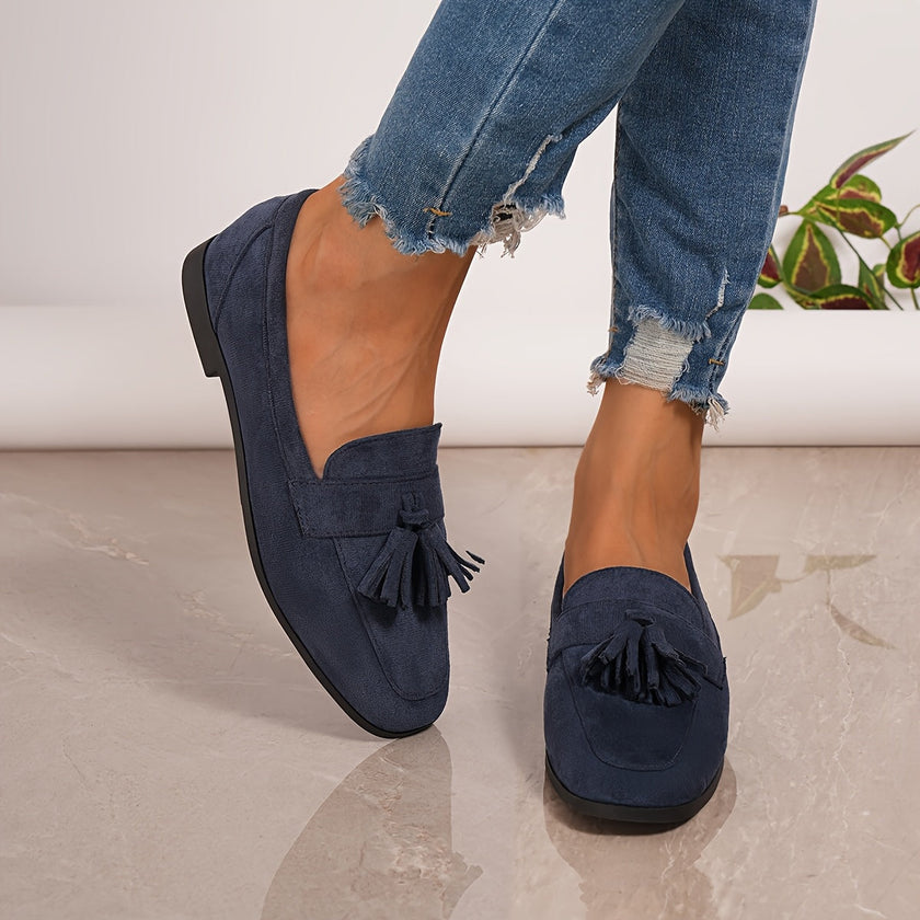 Leandra – Mocassins de camurça com laço