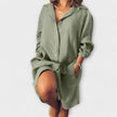 Blusa casual de linho feminino