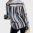 Blusa casual às riscas feminino