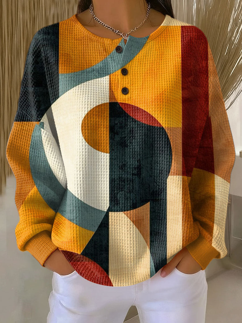Margaret — Camisola texturada com padrão geométrico