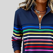 Prismette — Camisola às riscas com fecho curto