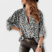 Blusa moderna estampado leopardo feminino