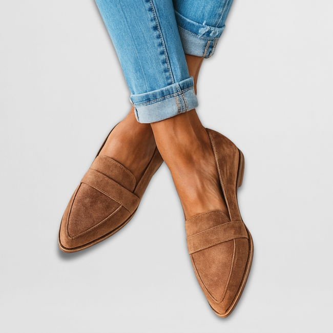 Lilou – Mocassins de camurça macia para mulher