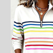 Prismette — Camisola às riscas com fecho curto