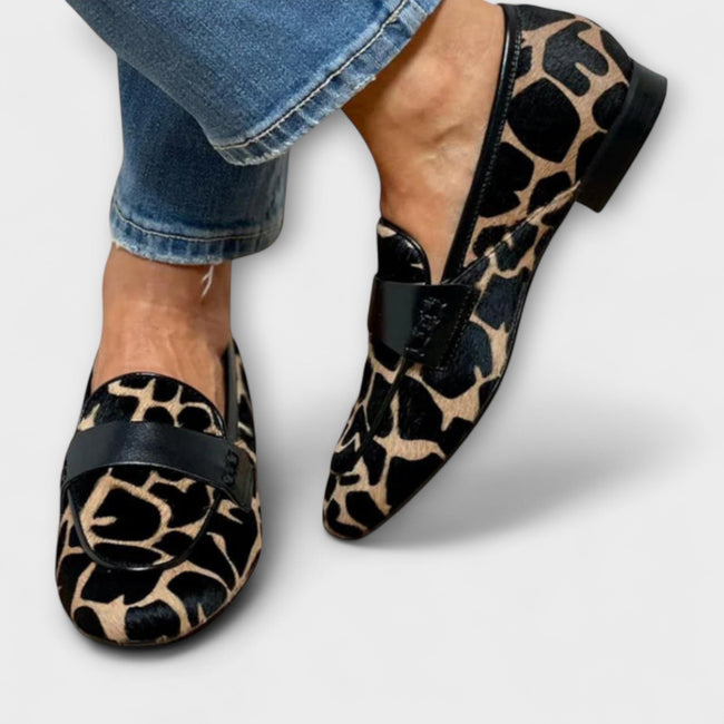 Greta – Mocassins com padrão leopardo
