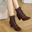 Solange – Botins retro com atacadores e salto