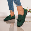 Leandra – Mocassins de camurça com laço