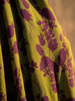 Violeta | Vestido Maxi Botânico com Decote Cruzado