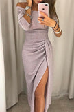 Vestido chique ombros descobertos feminino