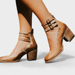 Ivana – Sapatos de pele com fivelas e salto estável