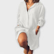 Blusa casual de linho feminino