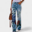 Calças com flores feminino