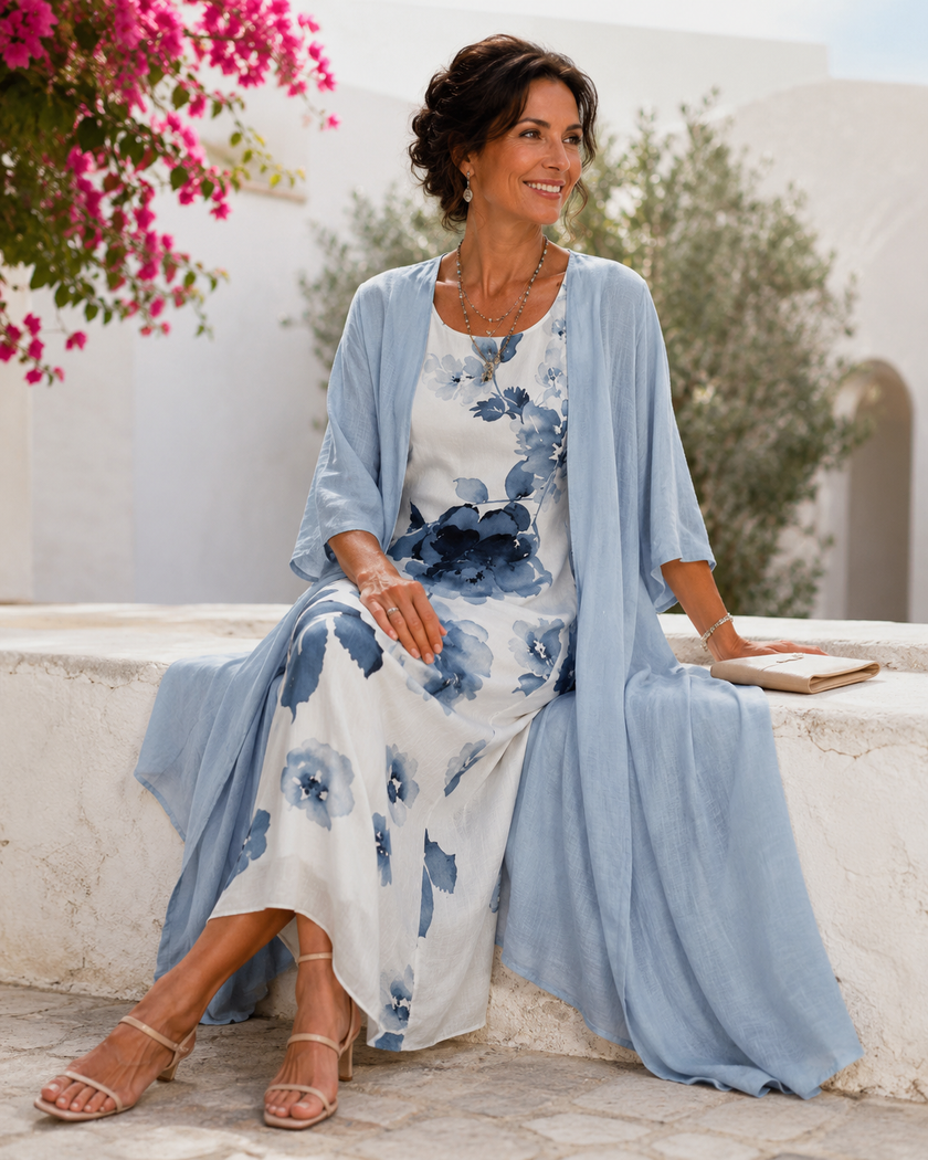 Melina | Conjunto Floral em Camadas