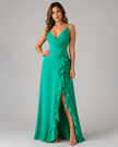 Isadora | Vestido Longo com Folhos
