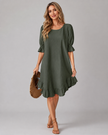 Leonor | Vestido Fluido com Folhos