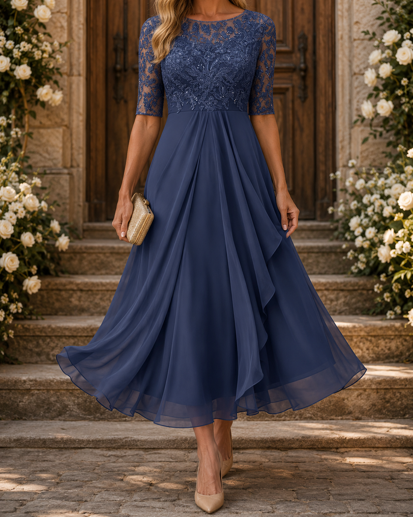 Mirela | Vestido Midi de Renda